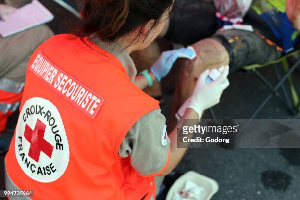 French Red Cross. Volunteer. French Red Cross. Volunteer. France.