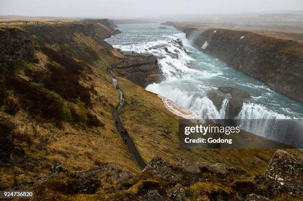 Gullfoss waterfall. Iceland. .