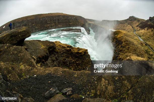 Gullfoss waterfall. Iceland. .