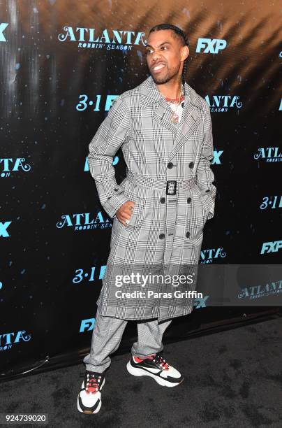 Reese Laflare attends "Atlanta Robbin' Season" Atlanta Premiere at Starlight Six Drive In on February 26, 2018 in Atlanta, Georgia.