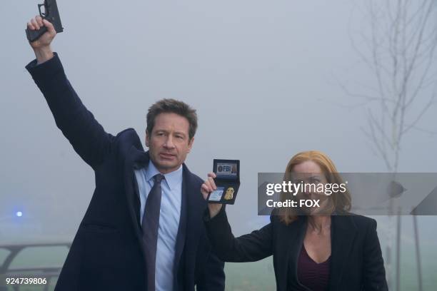 David Duchovny and Gillian Anderson in the "Familiar" episode of THE X-FILES airing Wednesday, March 7 on FOX.