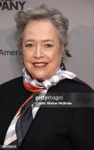 Kathy Bates attends the Roundabout Theatre Company's 2018 Gala "A Legendary Night" on February 26, 2018 at the The Ziegfeld Ballroom in New York City.