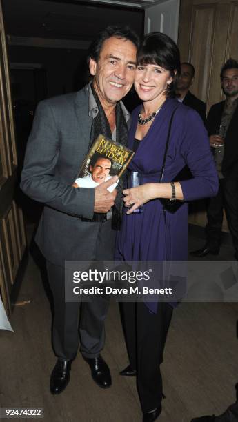 Actors Robert Lindsay and Rosemarie Ford attend Robert Lindsay's book launch for 'Letting Go' at the Haymarket Hotel on October 28, 2009 in London,...