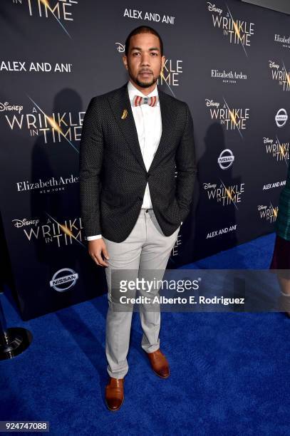 Actor Alano Miller arrives at the world premiere of Disneys 'A Wrinkle in Time' at the El Capitan Theatre in Hollywood CA, Feburary 26, 2018.