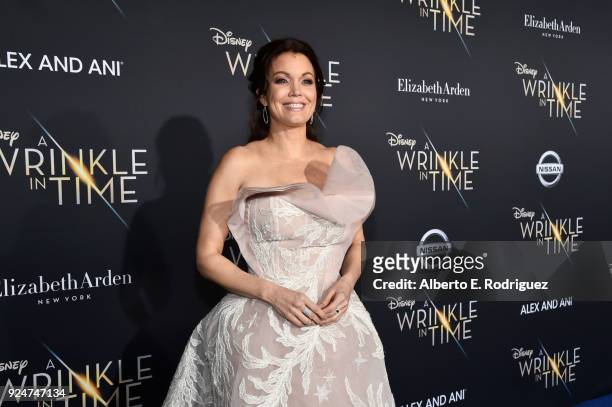 Actor Bellamy Young arrives at the world premiere of Disneys 'A Wrinkle in Time' at the El Capitan Theatre in Hollywood CA, Feburary 26, 2018.