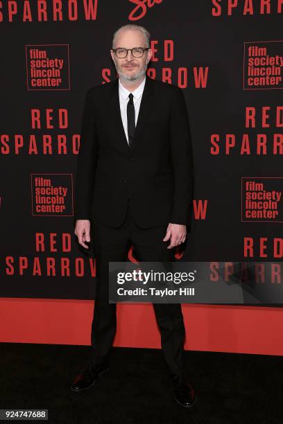 Frances Lawrence attends the premiere of "Red Sparrow" at Alice Tully Hall at Lincoln Center on February 26, 2018 in New York City.