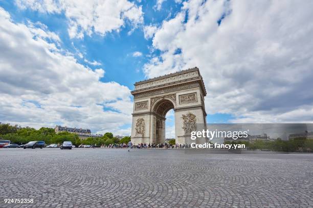 triumph in paris - triumphbogen paris stock-fotos und bilder