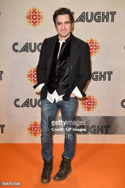 Actor Allan Hawco attends the CBC hosts world premiere of "Caught" at TIFF Bell Lightbox on February 26, 2018 in Toronto, Canada.