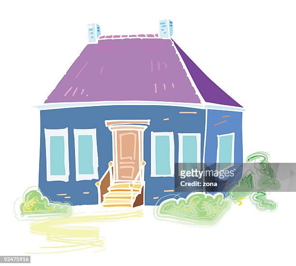 house, vektor-illustration - zona residencial stock-grafiken, -clipart, -cartoons und -symbole
