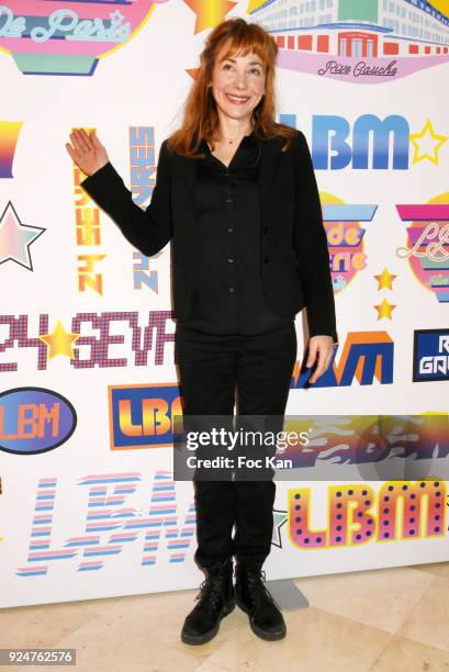 Julie Depardieu attends "Let's Go Logo" Exhibition Preview at Le Bon Marche on February 26, 2018 in Paris, France.