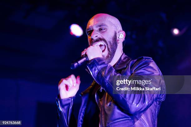 Vocalist Sam Harris of X Ambassadors performs at The Fillmore on February 26, 2018 in San Francisco, California.