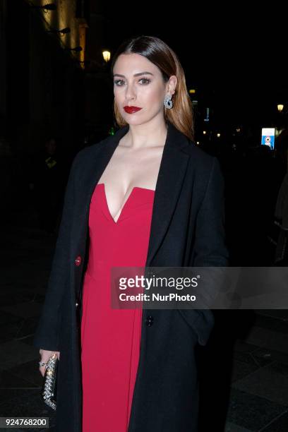 Actress Blanca Suarez is seen arriving to the 'Fotogramas de Plata' awards at the Joy Eslava Club on February 26, 2018 in Madrid, Spain.