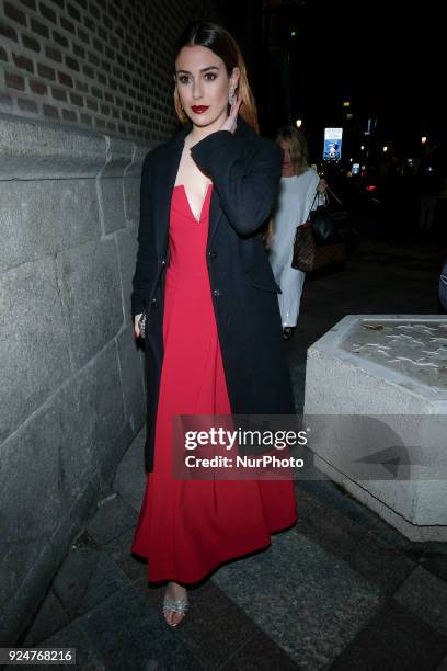 Actress Blanca Suarez is seen arriving to the 'Fotogramas de Plata' awards at the Joy Eslava Club on February 26, 2018 in Madrid, Spain.