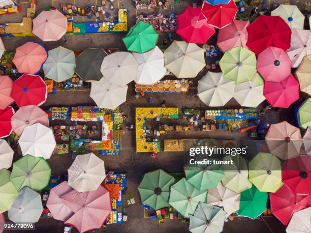 directly above view of a neighborhood market in turkey - izmir shopping stock pictures, royalty-free photos & images
