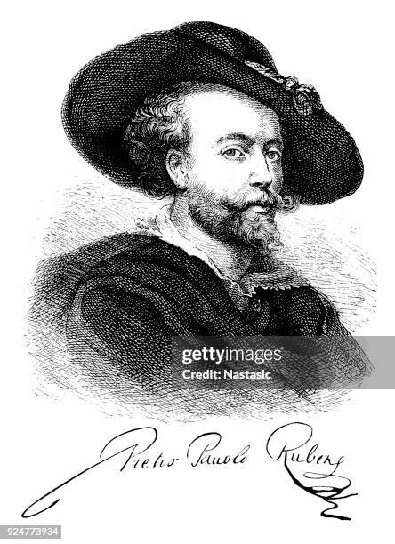 painter peter paul rubens - peter paul rubens painter stock illustrations
