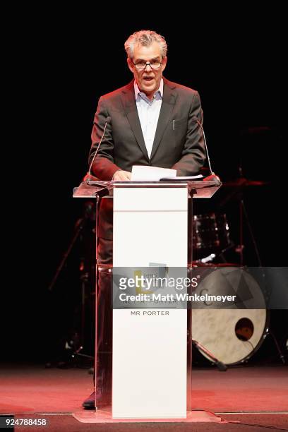 Danny Huston performs onstage at NET-A-PORTER and MR PORTER partner with Letters Live on February 26, 2018 in Los Angeles, California.