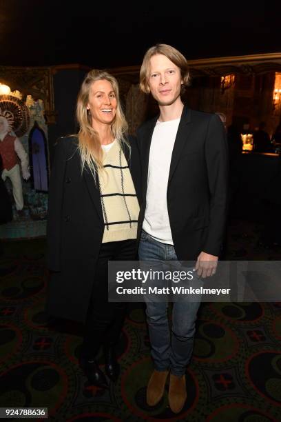 Jessica de Ruiter and Justin Kern attend NET-A-PORTER and MR PORTER partner with Letters Live on February 26, 2018 in Los Angeles, California.