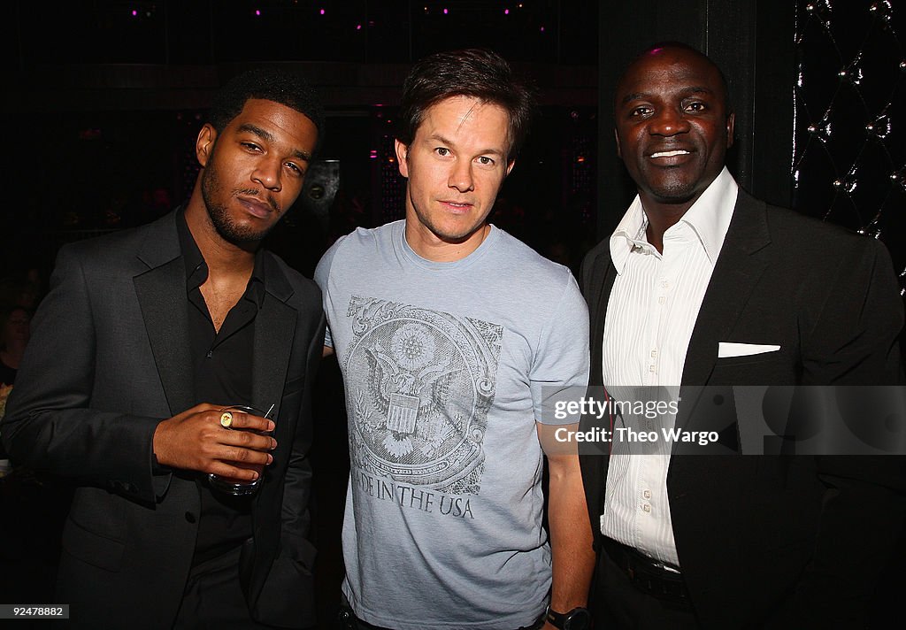 Acon Rapper Kid Rapper Kid Cudi, actor Mark Wahlberg and singer Akon attend The... News ...