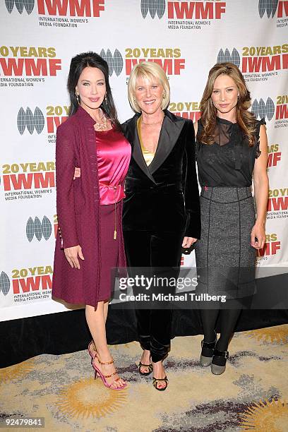 The Bold & The Beautiful" actresses Hunter Tylo, Alley Mills and Sarah Brown arrive at the 2009 International Womens Media Foundation's 'Courage In...