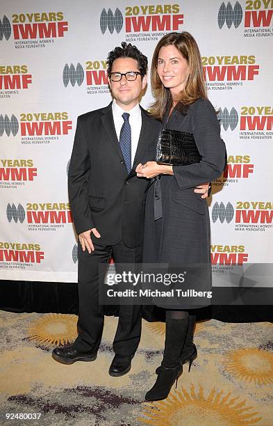 Producer J.J. Abrams and wife Katie McGrath arrive at the 2009 International Womens Media Foundation's 'Courage In Journalism' Awards, held at the...