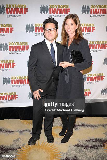 Producer J.J. Abrams and wife Katie McGrath arrive at the 2009 International Womens Media Foundation's 'Courage In Journalism' Awards, held at the...