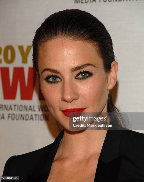 Actress Lynn Collins arrives at The International Women's Media Foundation's Courage In Journalism Awards held at the Beverly Hills Hotel on October...