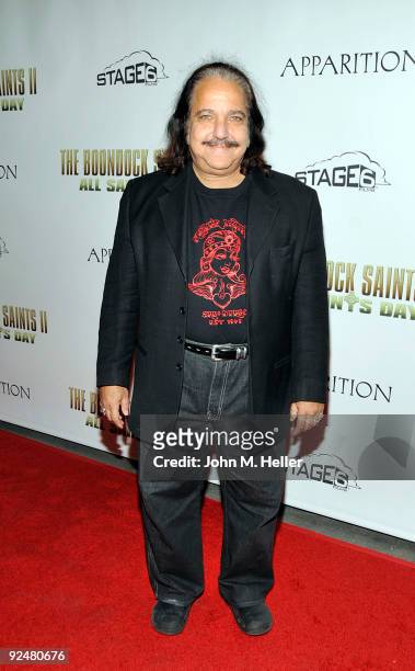 Actor Ron Jeremy attends the premiere of "The Boondock Saints II: All Saints Day" at the Arclight Theaters on October 28, 2009 in Hollywood,...