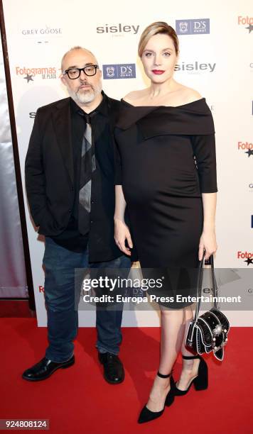 Alex de la Iglesia and Carolina Bang attend 'Fotogramas Awards' at Joy Eslava on February 26, 2018 in Madrid, Spain.