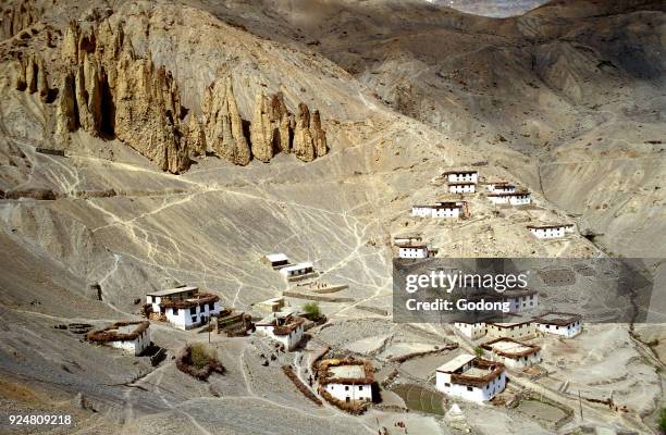 Dankar village in Spiti kingdom. India.