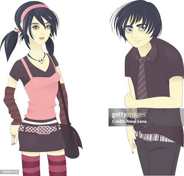 Emo Kids High-Res Vector Graphic