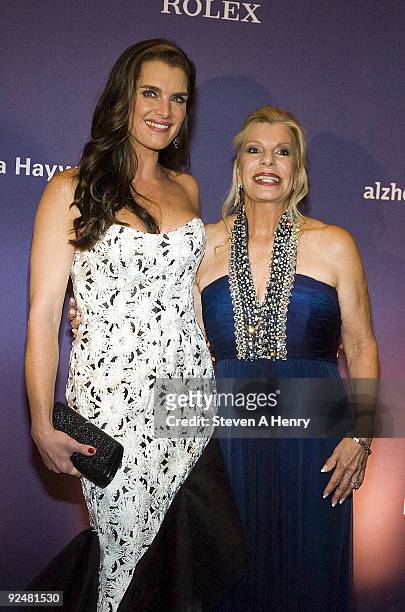 Actress Brooke Shields and Princess Yasmin Aga Khan attends the 2009 Alzheimer's Association Rita Hayworth Gala at The Waldorf Astoria on October 27,...