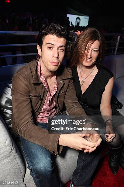 Toby Kebbell and Sony's Lia Vollack at Columbia Pictures' Premiere of Michael Jackson's "This Is It" on October 27, 2009 at the Nokia Theatre L.A....