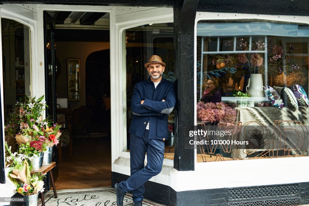 Portrait of owner in boutique