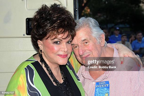 Singer Connie Francis and music promoter Sid Bernstein attend the 31st Annual Seaside Summer Concert Series at Asser Levy Park, Coney Island on July...