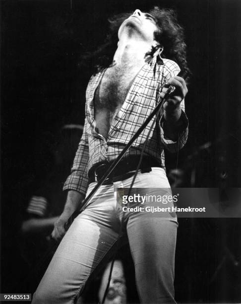 Paul Rodgers of Bad Company performs live on stage in Amsterdam, Holland in 1974