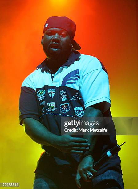 Raekwonn of the Wu-Tang Clan performs on stage at The Enmore Theatre on October 29, 2009 in Sydney, Australia.