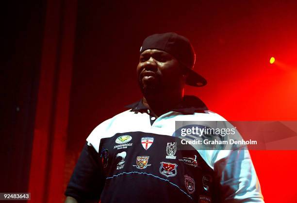 Raekwon of the Wu-Tang Clan performs on stage at The Enmore Theatre on October 29, 2009 in Sydney, Australia.