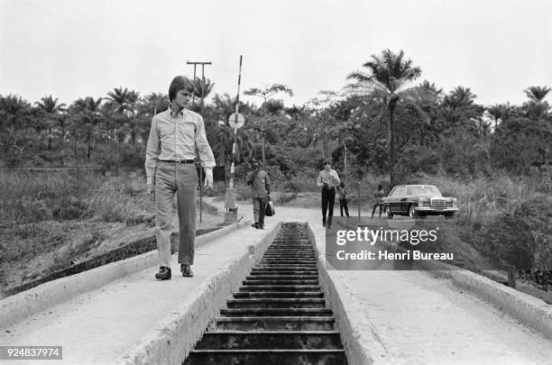 French singer Claude François in Congo, September 1968