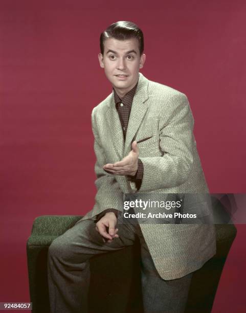 American television show host Dick Clark, circa 1955.