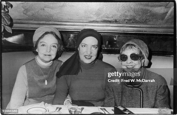 From left, portrait of American actress Lillian Gish , former socialite & fashion model Edith Bouvier Beale , and author and screenwriter Anita Loos...