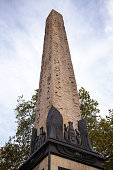 Cleopatras Needle Egyptian obelisk on Victoria Embankment in London UK