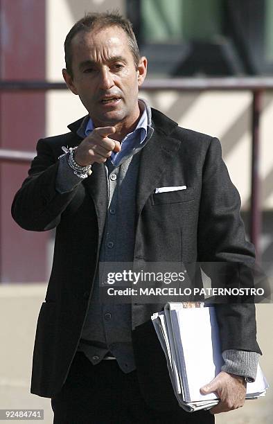 Massimo Ciancimino, son of late former mayor of Palermo Vito Ciancimino, leaves Bunker Hall at the Palermo jail on October 29,2009. Ciancimino met...