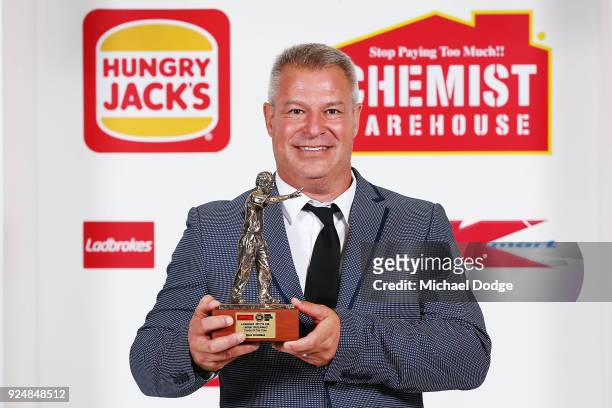 Coach Of The year Dean Vickerman poses at the 2018 NBL MVP Awards Night at Crown Palladium on February 27, 2018 in Melbourne, Australia.