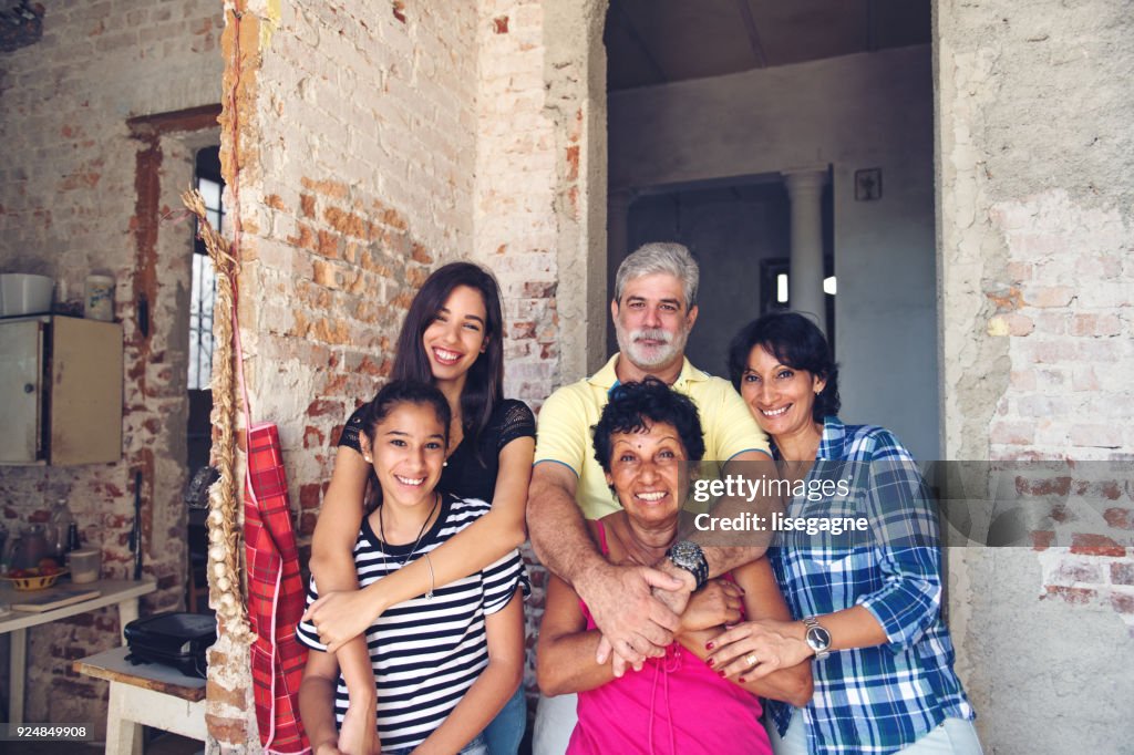 Multi-generation Cuban Family Portrait
