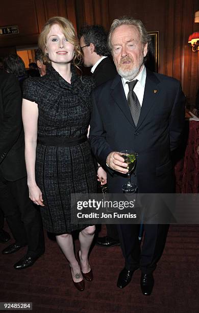 Jordan Scott and Ridley Scott attends the Times BFI 53rd London Film Festival Awards Ceremony on October 28, 2009 in London, England.