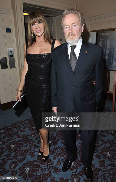 Ridley Scott and Giannina Facio attends the Times BFI 53rd London Film Festival Awards Ceremony on October 28, 2009 in London, England.