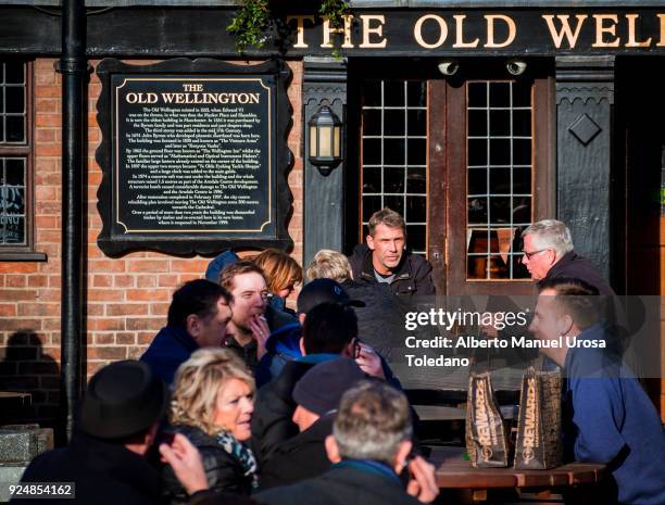 england, manchester, pubs, citylife - ladies night sign stock pictures, royalty-free photos & images