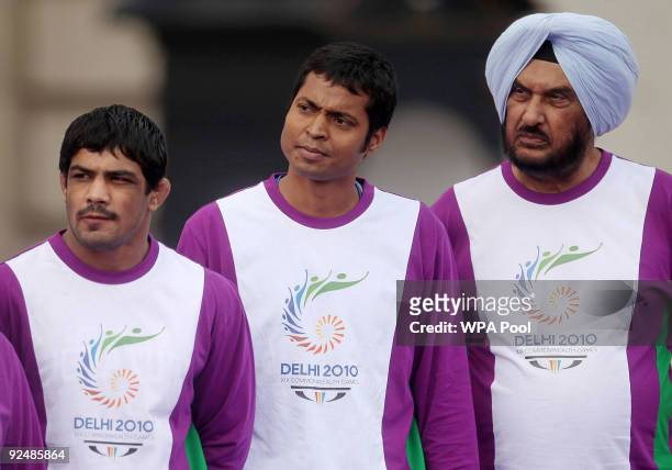 Gurbachan Singh Randhawa, Indian Olympian decathlete, Dilip Tirkey, Indian hockey player, and Sushil Kumar, Indian Olympic bronze medallist wrestler...