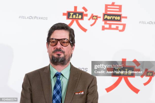 Roman Coppola attends 'Isla de Perros' photocall at Villa Magna Hotel on February 27, 2018 in Madrid, Spain.