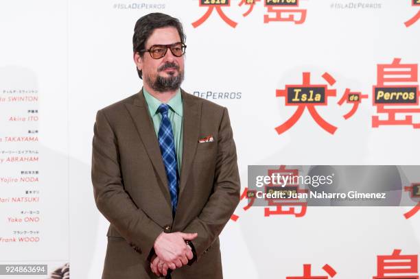 Roman Coppola attends 'Isla de Perros' photocall at Villa Magna Hotel on February 27, 2018 in Madrid, Spain.